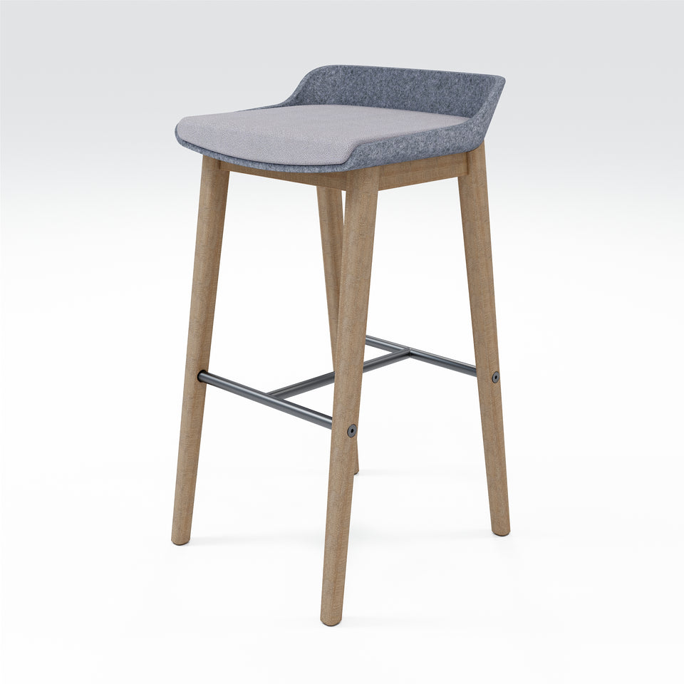 Iver stool in light grey and latte