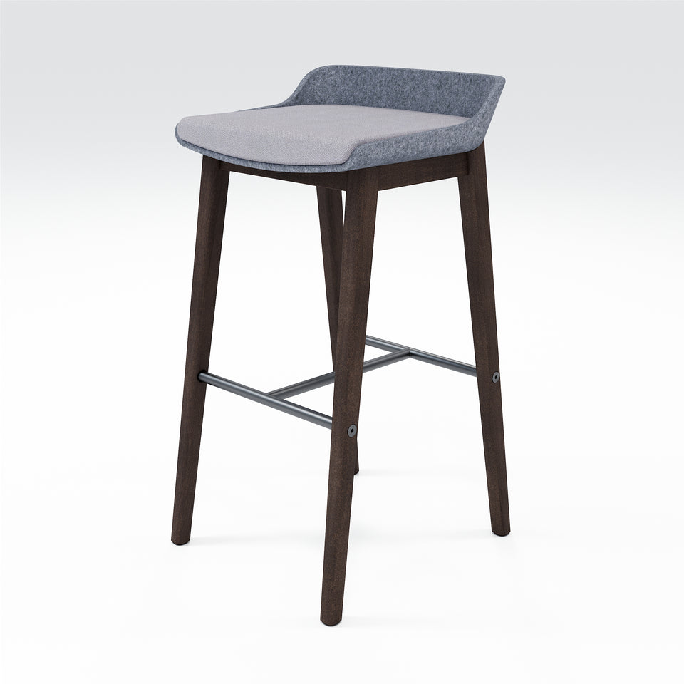 Iver stool in light grey and umber