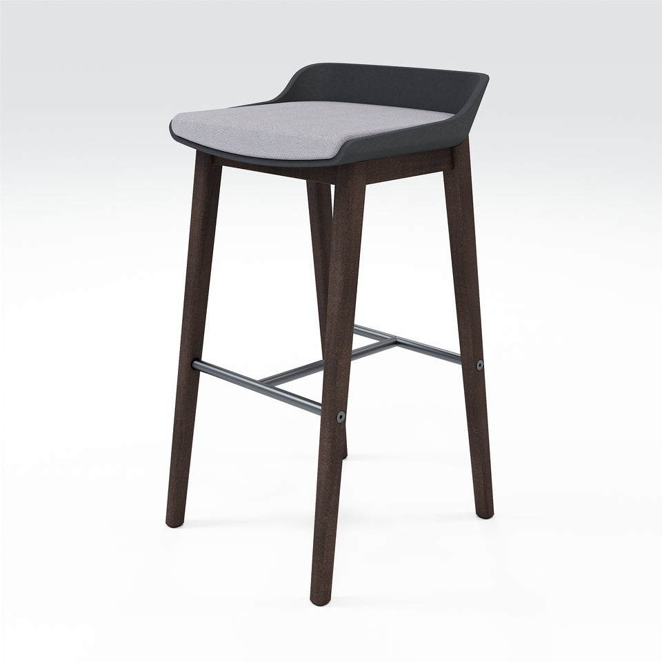 Iver stool in dark grey and umber