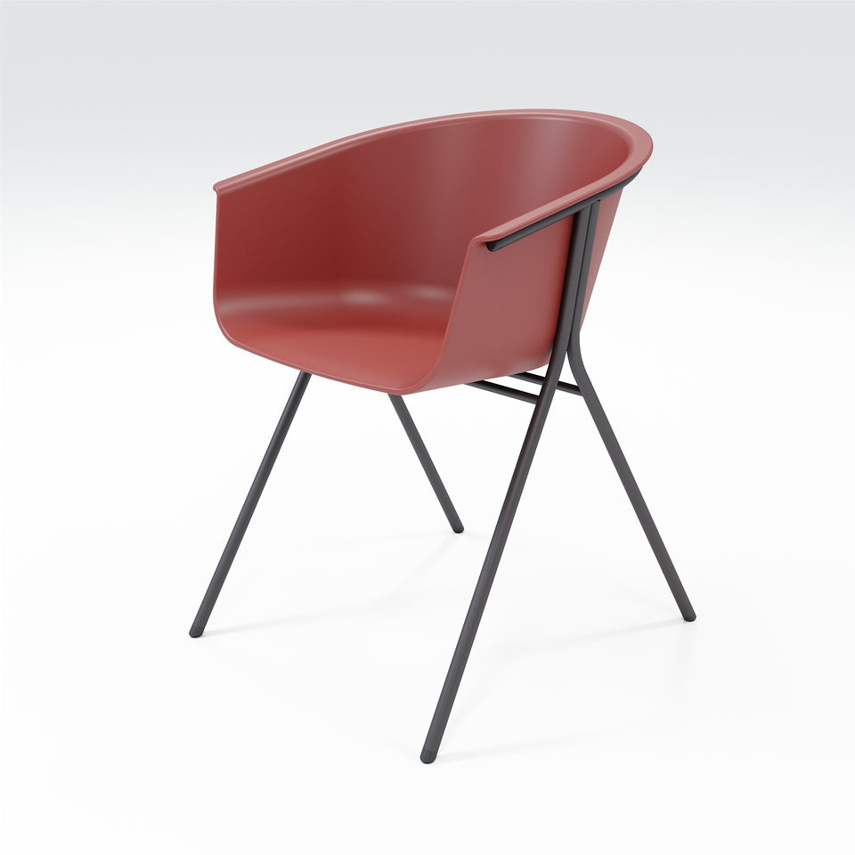 Robby chair in pomegranate