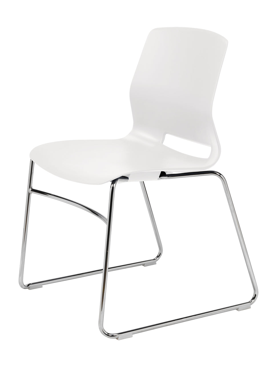 Dundee sled base chair in white