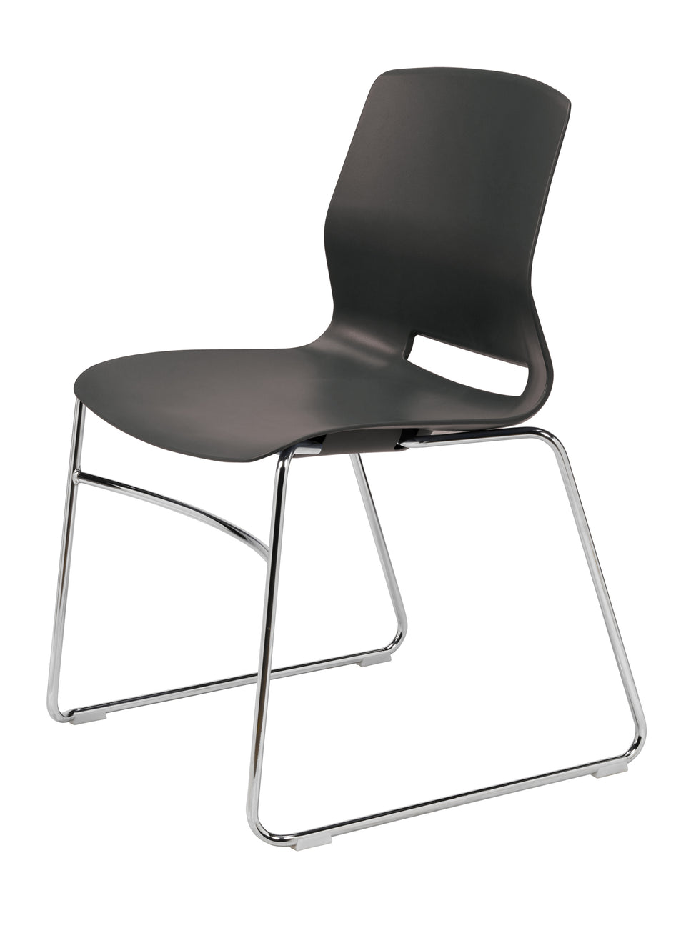 Dundee sled base chair in black