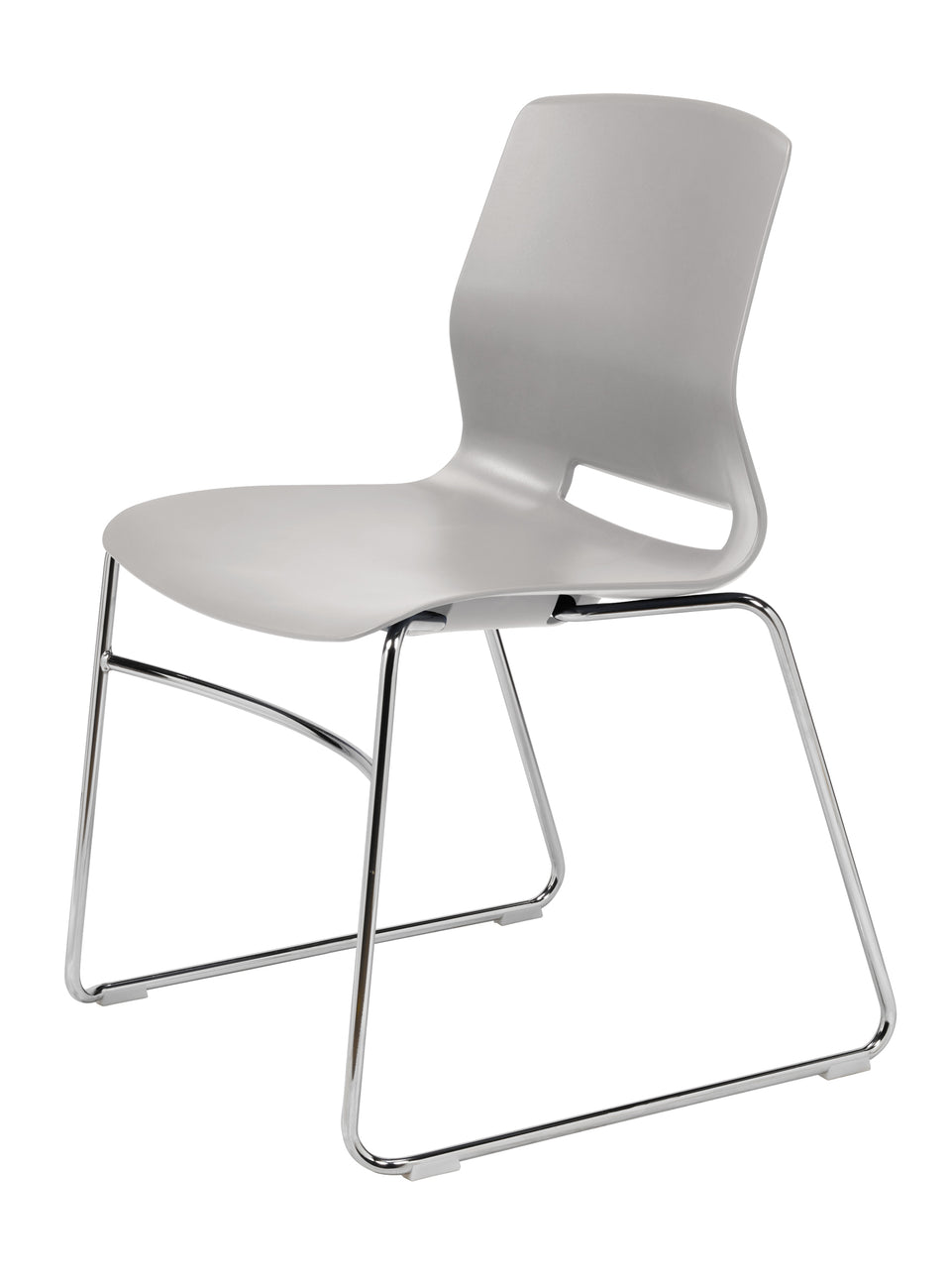 Dundee sled base chair in light grey