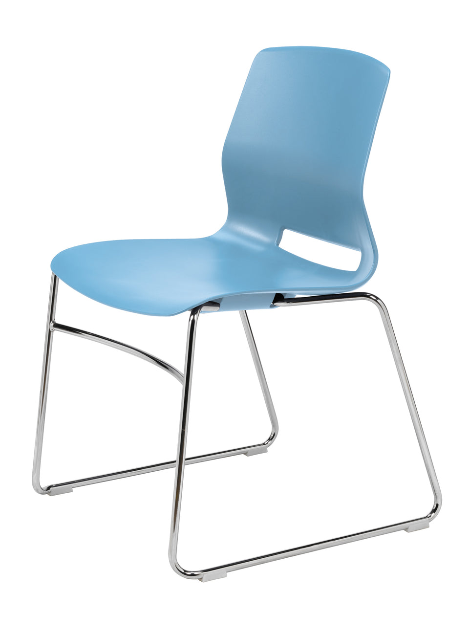 Dundee sled base chair in sky blue