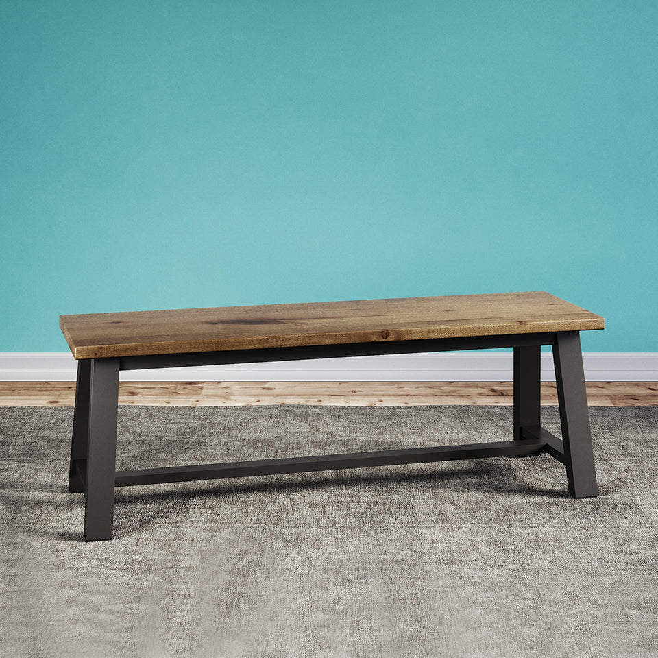 Althea bench with natural wood finish image